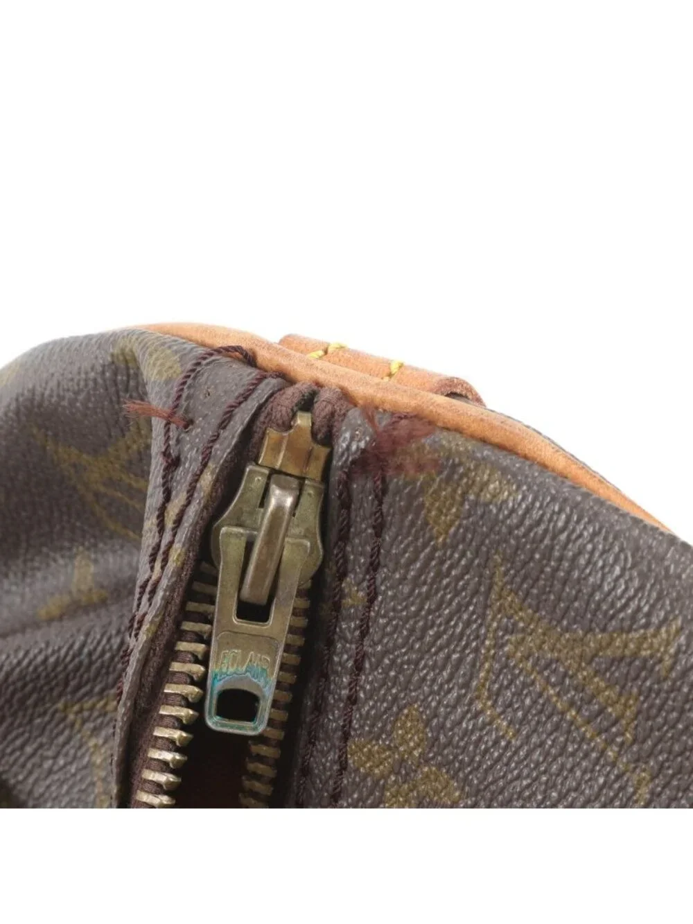Louis Vuitton Monogram Keepall 45 Leather Boston Bag Tote Carry